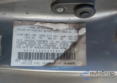 2004 Dodge Stratus Sxt z USA, uszkodzony, nr VIN 4B3AG42G54E081829